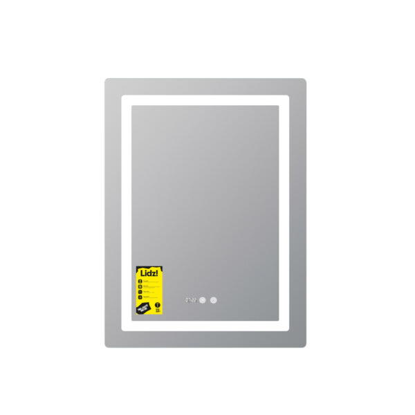Дзеркало Lidz Kubis (KU2) 600х800 з годинником, з LED-підсвічуванням Touch, з антизапотіванням, з димером, рег. яскравості Дзеркало Lidz Kubis (KU2) 600х800 з годинником, з LED-підсвічуванням Touch, з антизапотіванням, з димером, рег. яскравості