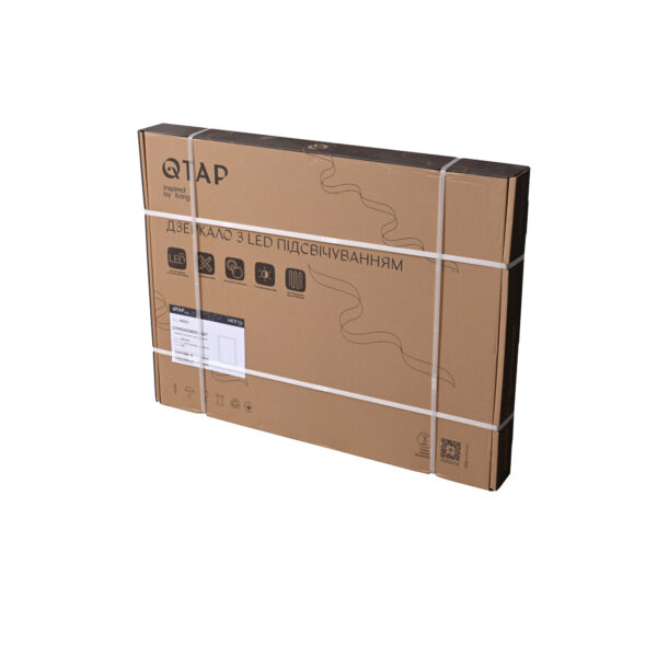 Дзеркало Lidz Kubis (KU2) 600х800 з годинником, з LED-підсвічуванням Touch, з антизапотіванням, з димером, рег. яскравості Дзеркало Lidz Kubis (KU2) 600х800 з годинником, з LED-підсвічуванням Touch, з антизапотіванням, з димером, рег. яскравості
