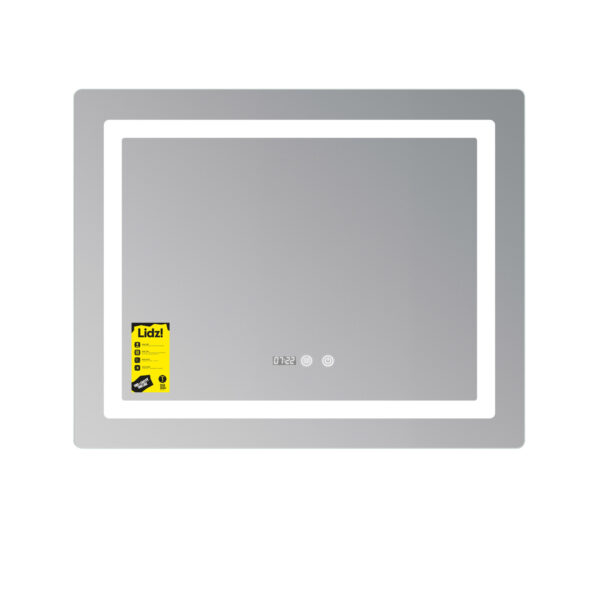 Зеркало Lidz Kubis (KU2) 800х600 с часами, с LED-подсветкой Touch, с антизапотеванием, с диммером, рег. яркости Дзеркало Lidz Kubis (KU2) 800х600 з годинником, з LED-підсвічуванням Touch, з антизапотіванням, з димером, рег. яскравості