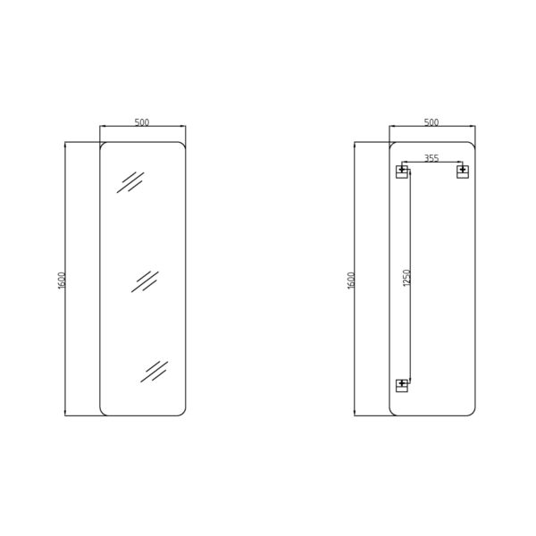 Зеркало Qtap Gemini 500х1600 напольное QTGE50160049283 Дзеркало Qtap Gemini 500х1600 підлогове QTGE50160049283