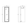 Зеркало Qtap Gemini 500х1600 с LED-подсветкой Touch, с диммером, QTGE50160049284 Дзеркало Qtap Gemini 500х1600 з LED-підсвічуванням Touch, з димером, QTGE50160049284