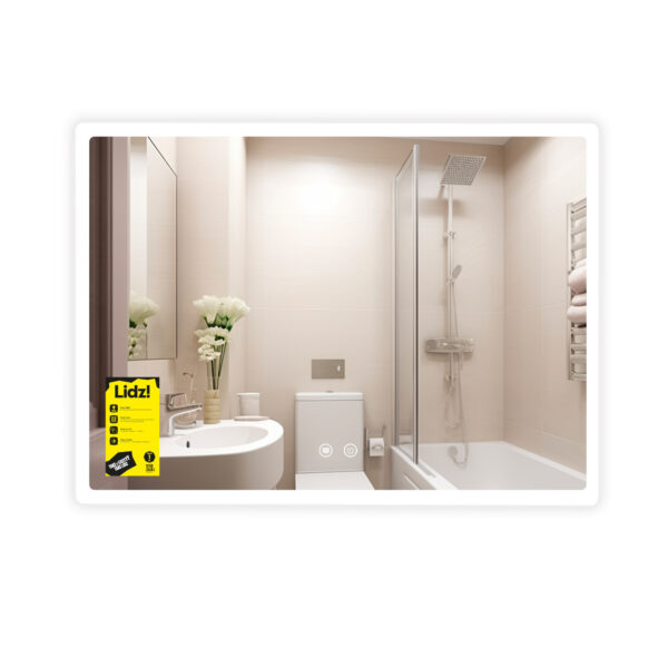 Зеркало Lidz Orion (OR2) 800х600 с LED-подсветкой Touch, с антизапотеванием, с диммером, рег. яркости LDOR80060049294 Дзеркало Lidz Orion (OR2) 800х600 з LED-підсвічуванням Touch, з антизапотіванням, з димером, рег. яскравості LDOR80060049294