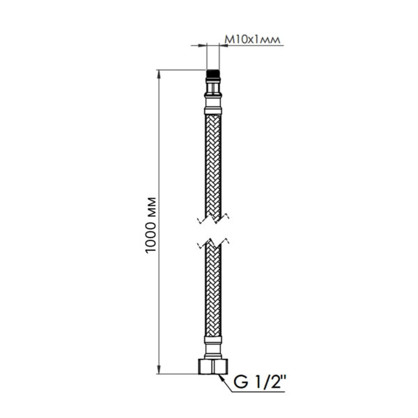 Гнучка підводка для змішувача Thermo Alliance Forte М10 100 см TAF387W100 Гнучка підводка для змішувача Thermo Alliance Forte М10 100 см TAF387W100