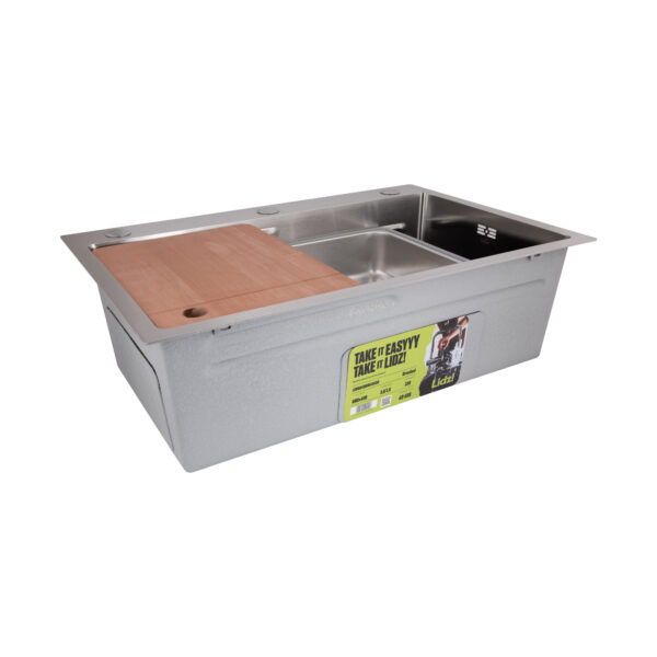 Мойка для кухни интегрированная Lidz Handmade H6845 Brushed Steel 3,0/1,0 мм LDH6845BRU49455 Мийка для кухні інтегрована Lidz Handmade H6845 Brushed Steel 3,0/1,0 мм LDH6845BRU49455