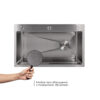 Мийка для кухні інтегрована Lidz Handmade H7545 Brushed Steel 3,0/1,0 мм LDH7545BRU49457 Мийка для кухні інтегрована Lidz Handmade H7545 Brushed Steel 3,0/1,0 мм LDH7545BRU49457