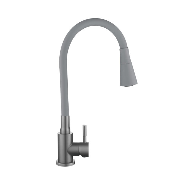 Смеситель для кухни Lidz Aria 015F31 (k35) с гибким изливом LDARI015F31GGRP49567 Graphite/Grey Змішувач для кухні Lidz Aria 015F31 (k35) з гнучким виливом LDARI015F31GGRP49567 Graphite/Grey