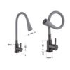 Смеситель для кухни Lidz Aria 015F31 (k35) с гибким изливом LDARI015F31GGRP49567 Graphite/Grey Змішувач для кухні Lidz Aria 015F31 (k35) з гнучким виливом LDARI015F31GGRP49567 Graphite/Grey