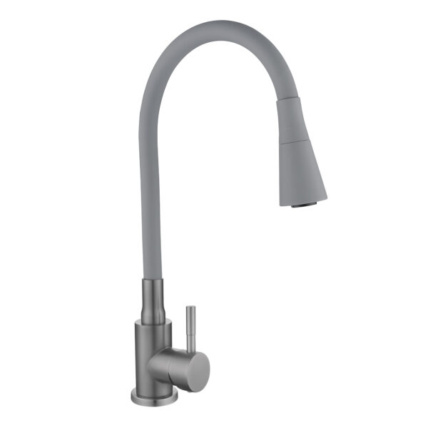 Смеситель для кухни Lidz Aria 015F31 (k35) с гибким изливом LDARI015F31GGRP49567 Graphite/Grey Змішувач для кухні Lidz Aria 015F31 (k35) з гнучким виливом LDARI015F31GGRP49567 Graphite/Grey