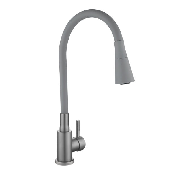 Смеситель для кухни Lidz Aria 015F31 (k35) с гибким изливом LDARI015F31GGRP49567 Graphite/Grey Змішувач для кухні Lidz Aria 015F31 (k35) з гнучким виливом LDARI015F31GGRP49567 Graphite/Grey