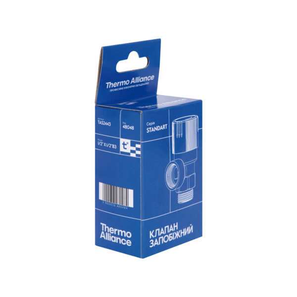Клапан предохранительный 1/2"ВЗ (2.5 бар) Thermo Alliance Standart TAS24425 Клапан запобіжний 1/2"ВЗ (2.5 бар) Thermo Alliance Standart TAS24425