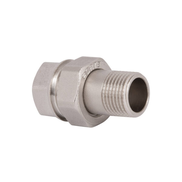 Згон-американка Thermo Alliance Forte 1/2"ВЗ никелированный, прямой, под плоскую прокладку TAFG190W15 Згін-американка Thermo Alliance Forte 1/2"ВЗ нікельований, прямий, під плоску прокладку TAFG190W15