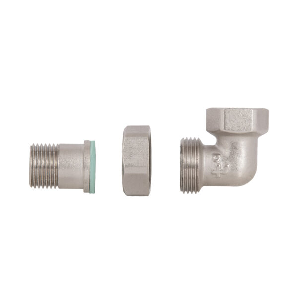 Згон-американка Thermo Alliance Forte 1/2"ВЗ никелированный, угловой, под плоскую прокладку TAFG191W15 Згін-американка Thermo Alliance Forte 1/2"ВЗ нікельований, кутовий, під плоску прокладку TAFG191W15