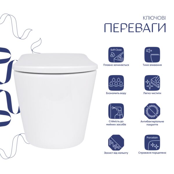 Унітаз підвісний Qtap Scorpio ML Ultra Quiet 490x365x325 мм, з сидінням Soft-close MagLock, White QTSCOML26W49622 Унітаз підвісний Qtap Scorpio ML Ultra Quiet 490x365x325 мм, з сидінням Soft-close MagLock, White QTSCOML26W49622