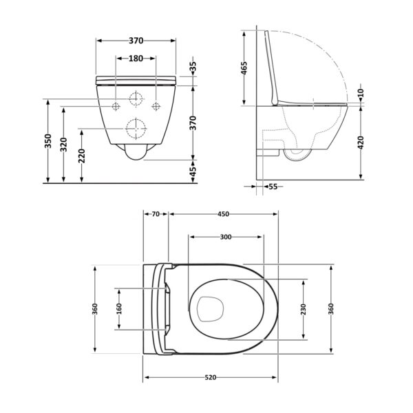 Унітаз підвісний Qtap Robin ML Ultra Quiet 520x365x365 мм, з сидінням Soft-close MagLock, White QTROBML26W49623 Унітаз підвісний Qtap Robin ML Ultra Quiet 520x365x365 мм, з сидінням Soft-close MagLock, White QTROBML26W49623