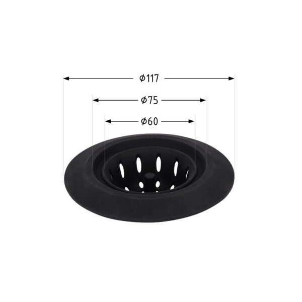 Сетка для сифона Lidz Acsis LA27 Black, силиконовая, 117х117х37 мм LDACS33BLM49775 Сітка для сифона Lidz Acsis LA27 Black, силіконова, 117х117х37 мм LDACS33BLM49775