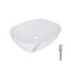 Раковина накладна Qtap Aquarius 470x380x120 мм, Marble, прямокутна, з донним клапаном QTAQA188MR49782