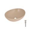 Раковина накладна Qtap Dove 415x340x140 мм, Beige, овальна, з донним клапаном QTDOV188SB49784 Раковина накладна Qtap Dove 415x340x140 мм, Beige, овальна, з донним клапаном QTDOV188SB49784
