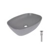 Раковина накладна Qtap Cardinal 500х380х140 мм, Stone grey, прямокутна, з донним клапаном QTCAR188SG49824 Раковина накладна Qtap Cardinal 500х380х140 мм, Stone grey, прямокутна, з донним клапаном QTCAR188SG49824