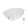 Раковина накладна Qtap Cardinal 500х380х140 мм, Marble, прямокутна, з донним клапаном QTCAR188MR49826