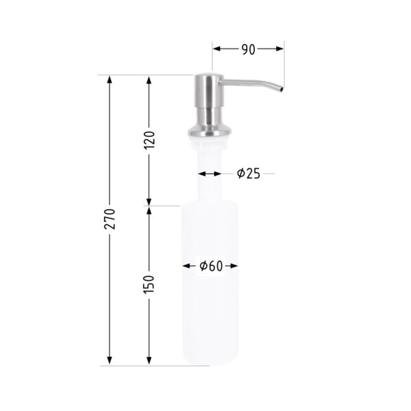 Дозатор для миючого засобу Lidz Acsis LA29 Brushed Steel, круглий LDACSLA29BRU49828 Дозатор для миючого засобу Lidz Acsis LA29 Brushed Steel, круглий LDACSLA29BRU49828