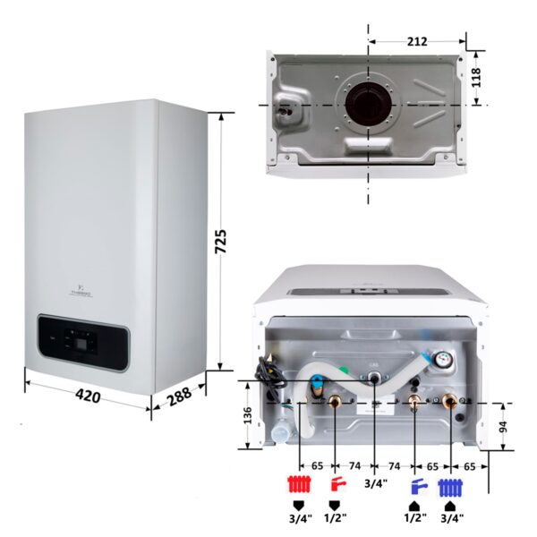 Котел газовий Thermo Alliance EWA 28 кВт двухконтурний, конденсаційний