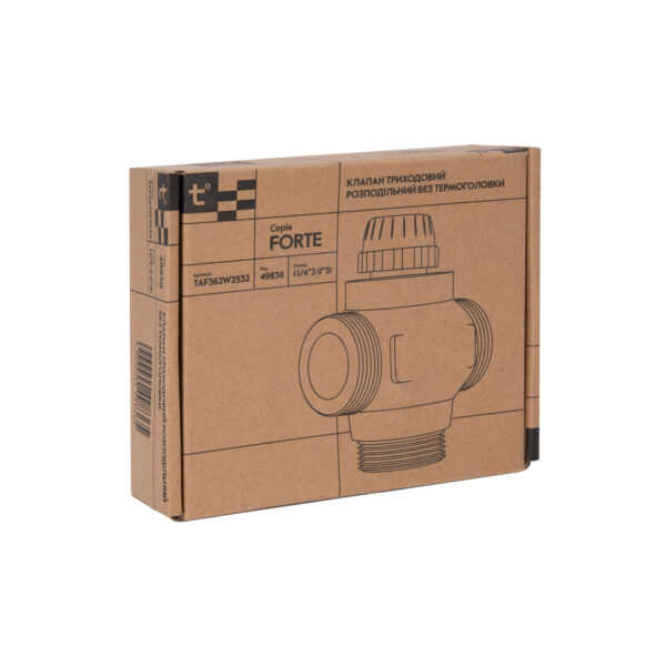 Кран триходовий розподільний без термоголовки Thermo Alliance Forte (M30x1,5; 30-70°С) 1" (11/4") TAF362W2532 Кран триходовий розподільний без термоголовки Thermo Alliance Forte (M30x1,5; 30-70°С) 1" (11/4") TAF362W2532