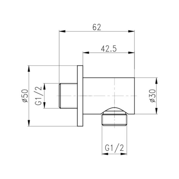 Акційний набір Qtap 1+1=3: Підключення для шланга Spojeni Chrome, округле QTCRMB030 Акційний набір Qtap 1+1=3: Підключення для шланга Spojeni Chrome, округле QTCRMB030