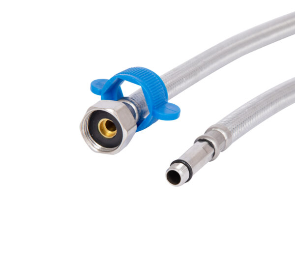 Шланг для смесителя Thermo Alliance Standart 60 см, нерж. оплетка в силиконе, М10x1/2"В (пара) TAS391W60 Шланг для змішувача Thermo Alliance Standart 60 см, нерж. обплетення в силіконі, М10x1/2"В (пара) TAS391W60