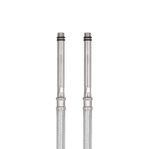 Шланг для змішувача Thermo Alliance Standart 80 см, нерж. обплетення в силіконі, М10x1/2"В довгий (пара) TAS391W80L