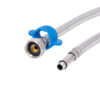 Шланг для смесителя Thermo Alliance Standart 100 см, нерж. оплетка в силиконе, М10x1/2"В (пара) TAS391W100 Шланг для змішувача Thermo Alliance Standart 100 см, нерж. обплетення в силіконі, М10x1/2"В (пара) TAS391W100
