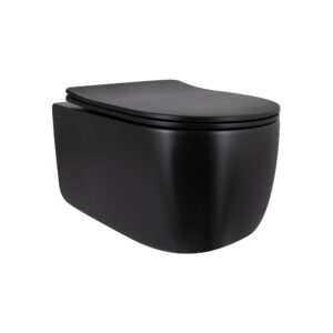 Унітаз підвісний Qtap Taurus Ultra Quiet 515×360×350 мм, Matt Black, з сидінням Slim Duroplast / Soft-close / Quick Release Унітаз підвісний Qtap Taurus Ultra Quiet 515×360×350 мм, Matt Black, з сидінням Slim Duroplast / Soft-close / Quick Release
