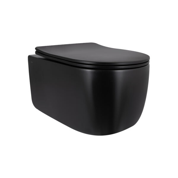 Унітаз підвісний Qtap Taurus Ultra Quiet 515×360×350 мм, Matt Black, з сидінням Slim Duroplast / Soft-close / Quick Release Унітаз підвісний Qtap Taurus Ultra Quiet 515×360×350 мм, Matt Black, з сидінням Slim Duroplast / Soft-close / Quick Release