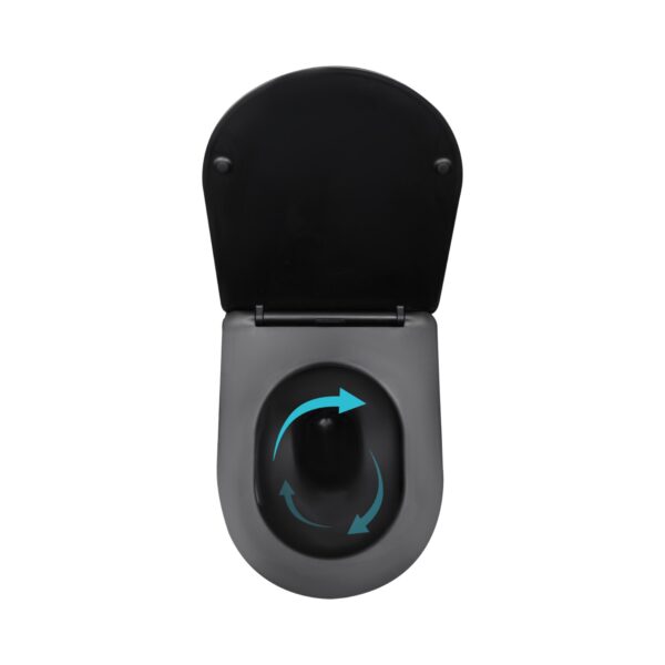 Унітаз підвісний Qtap Taurus Ultra Quiet 515×360×350 мм, Matt Black, з сидінням Slim Duroplast / Soft-close / Quick Release Унітаз підвісний Qtap Taurus Ultra Quiet 515×360×350 мм, Matt Black, з сидінням Slim Duroplast / Soft-close / Quick Release