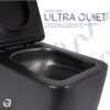 Унітаз підвісний Qtap Gemini Ultra Quiet 485×340×350 мм, Matt Black, з сидінням Slim Duroplast / Soft-close / Quick Release Унітаз підвісний Qtap Gemini Ultra Quiet 485×340×350 мм, Matt Black, з сидінням Slim Duroplast / Soft-close / Quick Release
