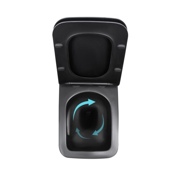 Унітаз підвісний Qtap Gemini Ultra Quiet 485×340×350 мм, Matt Black, з сидінням Slim Duroplast / Soft-close / Quick Release Унітаз підвісний Qtap Gemini Ultra Quiet 485×340×350 мм, Matt Black, з сидінням Slim Duroplast / Soft-close / Quick Release