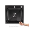 Акційний набір Lidz: мийка Handmade H4545 Black PVD Decor 2,5/0,5 мм + K01B Корзина для кухонной мойки Акційний набір Lidz: мийка Handmade H4545 Black PVD Decor 2,5/0,5 мм + K01B Корзина для кухонной мойки