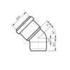 Коліно каналізаційне Ostendorf-OSMA HT-System PLUS d50×87° Коліно каналізаційне Ostendorf-OSMA HT-System PLUS d50×87°