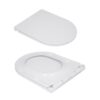 Унитаз напольный Qtap Presto безобідковий з сідінням Soft-close QTPRE27W51022