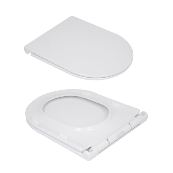 Унитаз напольный Qtap Presto безобідковий з сідінням Soft-close QTPRE27W51022