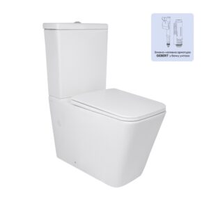 Унітаз підлоговий Qtap Crow Ultra Quiet безобідковий з сідінням Soft-close QTCRO27W51028 Унітаз підлоговий Qtap Crow Ultra Quiet безобідковий з сідінням Soft-close QTCRO27W51028