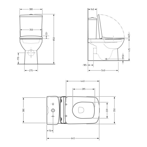 Унитаз напольный Qtap Crow Eco Ultra Quiet безободковый с ягодением Soft-close QTCRO27W51030 Унітаз підлоговий Qtap Crow Eco Ultra Quiet безобідковий з сідінням Soft-close QTCRO27W51030