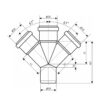Хрестовина каналізаційна Ostendorf-OSMA HT-System PLUS d50/50/50/50×67° Хрестовина каналізаційна Ostendorf-OSMA HT-System PLUS d50/50/50/50×67°