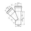 Трійник каналізаційний Ostendorf-OSMA KG System d160/160/160×45° Трійник каналізаційний Ostendorf-OSMA KG System d160/160/160×45°