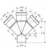 Крестовина канализационная Ostendorf-OSMA HT-System PLUS d110/110/110/50×87° Хрестовина каналізаційна Ostendorf-OSMA HT-System PLUS d110/110/110/50×87°