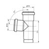 Трійник каналізаційний вставний Ostendorf-OSMA HT-System PLUS 110/110/87,5×87° Трійник каналізаційний вставний Ostendorf-OSMA HT-System PLUS 110/110/87,5×87°