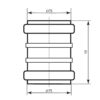 Муфта каналізаційна дворозтрубна Ostendorf-OSMA HT-System PLUS d75
