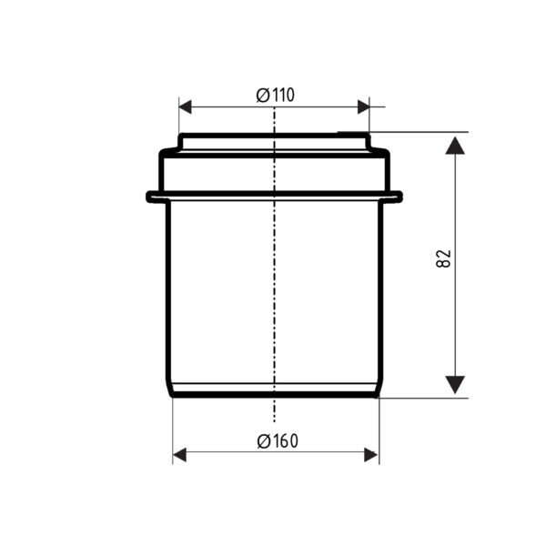 Редукция канализационная короткая Ostendorf-OSMA HT-System PLUS d160×110 Редукція каналізаційна короткая Ostendorf-OSMA HT-System PLUS d160×110