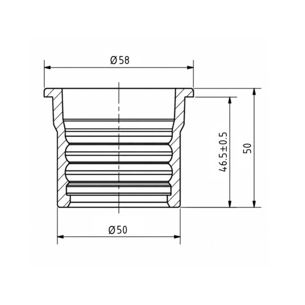Перехід гумовий Ostendorf-OSMA HT-System PLUS d58/50 мм Перехід гумовий Ostendorf-OSMA HT-System PLUS d58/50 мм
