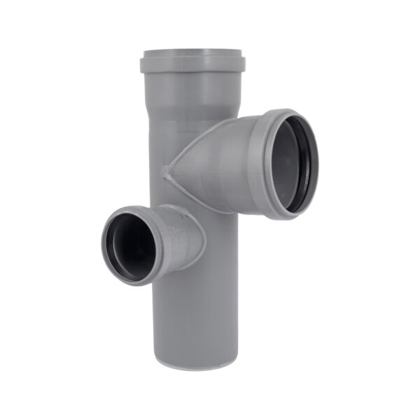 Хрестовина каналізаційна двоплощинна Ostendorf-OSMA HT-System PLUS d110/110/110/75×87° (Л) Хрестовина каналізаційна двоплощинна Ostendorf-OSMA HT-System PLUS d110/110/110/75×87° (Л)