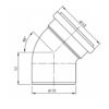 Коліно каналізаційне редукційне Ostendorf-OSMA HT-System PLUS d50/40×88° Коліно каналізаційне редукційне Ostendorf-OSMA HT-System PLUS d50/40×88°